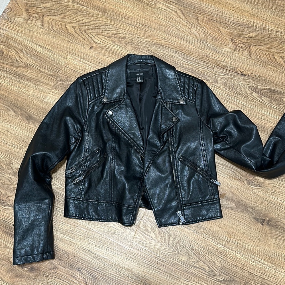 Forever, 21 Medium Leather Jacket - image 1